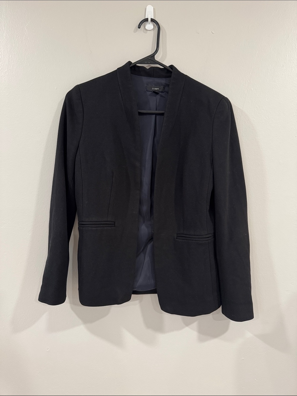 J. Crew Black Open-Front Women's Blazer contemporary closet staple workwear